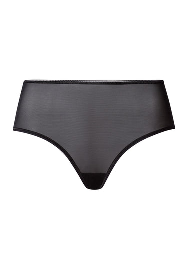 Smooth Illusion Semi-Transparent Tulle Full Briefs | Black 70845-019